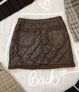 Leather Brown Skirt
