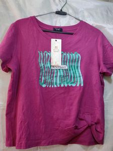 Magenta Graphic Print Tee💜