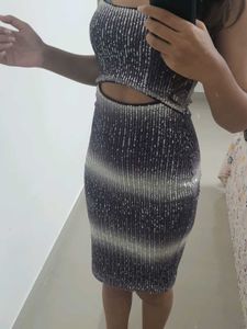 Y2k Shimmer Bodycon Midi Dress | Party |.