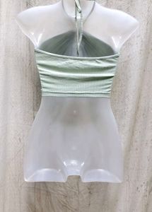 43108. Sage Green Halter Top