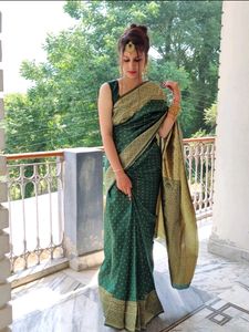 New With Tag Banarasi Silk Saree 🔥
