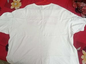 White Oversized T-shirt With Print