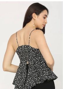 Casual Noodle Straps Women Multicolour Top