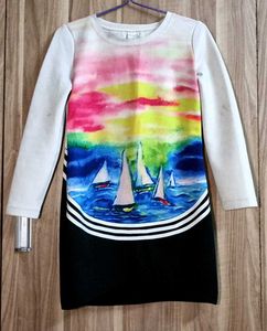 Long sleeve,above-knee dress for girls