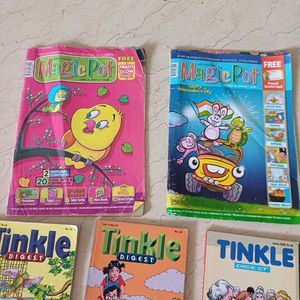 Set Of 9 Tinkle Digest, 2 Magic Pot &amp; Champak