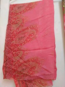Cotton Light Red Colour Suit