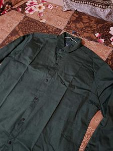 Cotton Dark Green Shirt