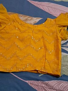 Pure Fabric  Croptop N Silk  Dupatta