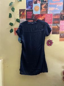 Black Button-Up Short Kurta