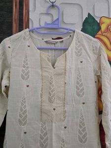 Elegant White Printed Kurta
