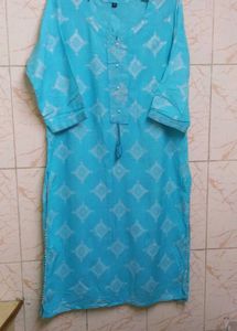 Blue Diamond Print Sharara Set  (M - Size)