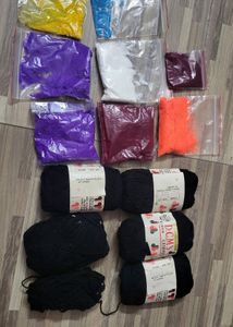 Black Thick Thread,Rangoli Colours, Feather