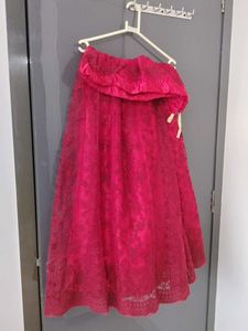 Red Stiched Lahenga