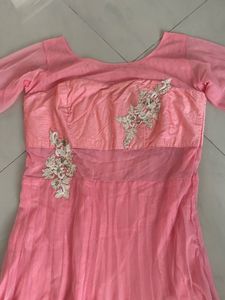 Elegant Pink Ethnic Gown