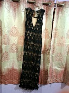 Black Lace Maxi Dress