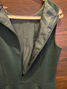green A line dress