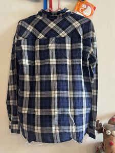Blue Plaid Flannel Shirt