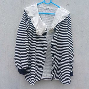 striped women korean  top