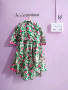 Floral Crop Top And Skirt