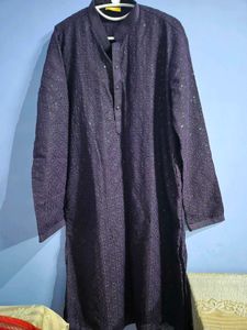 embroidered kurta-pajama set for men