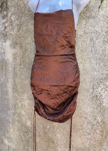 162 GORGEOUS SATIN RUCHED BODYCON