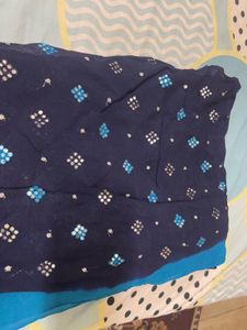 Blue &amp; Silver Saree