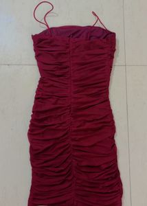 Burgundy Bodycon Mini Dress