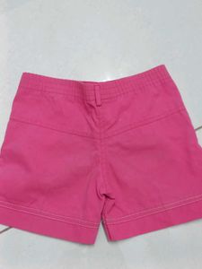 Girls Shorts With Beautiful Flower Patch Work.