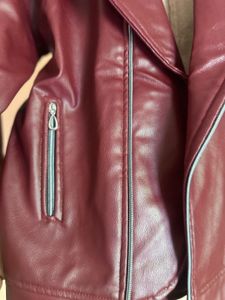 FAUX LEATHER JACKET WITH FUR INSIDE