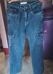 Grey Cargo Jeans