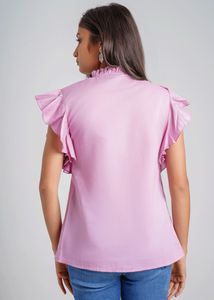 Stylish Ruffled Sleeve Top