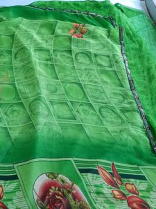 New Green Printed Saree (Women&#39;s)