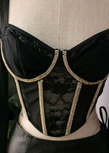 Black Lace Corset Top