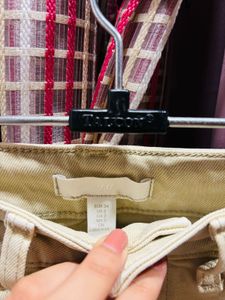 H&amp;M Beige Straight Leg Jeans