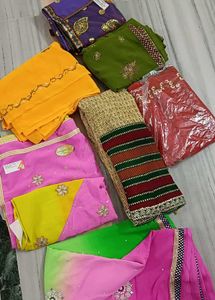 Very Pretty Lovely Coloured Chiffon Sarees.