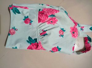 Floral Print Crop Top