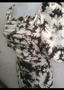 Off shoulder dress double shade