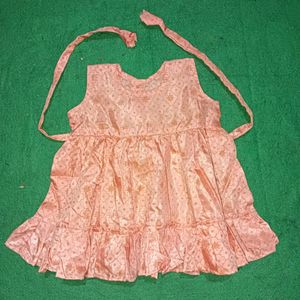 Handmade Baby Frock, Chest - 21 Inches, Length - 14.5 Inches,