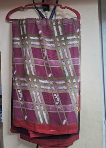 new purple  soft  chiffon Floral Print Saree