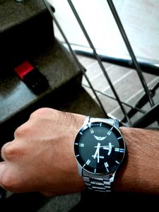 Lois Caron Silver Wrist Watch