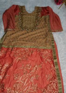 Peach Indian Outfit