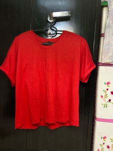 Red Casual T-Shirt
