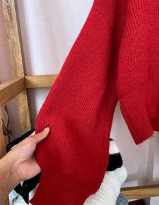 Red Cropped Sweater
