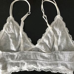 Forever21 Grey Laced Detailed Bralette Top
