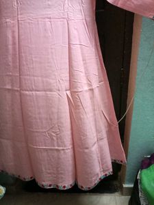 BrandNew Embroidery Pink Anarkali Kurti