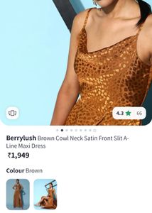 Brown Slit Dress