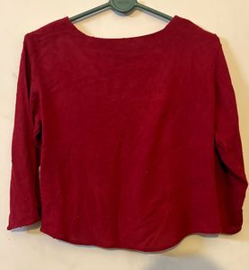 Embroidered Maroon Top (item 21)