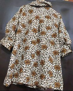 Brown🟤 Floral Print Winter Top Tunic For 38 Bust