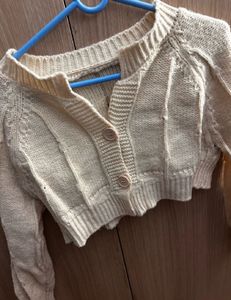 Cute Cropped Knit Cardigan