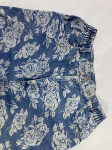 Casual Jeans With Floral Printing